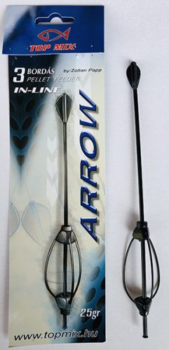 TOP MIX Hárombordás arrow method feeder kosár, 25g