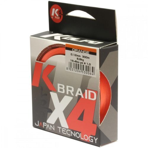 KX4 BRAID ORANGE 300M 0,26MM 14,1KG