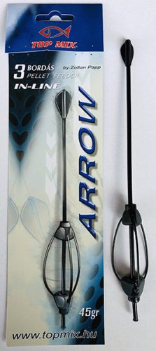 TOP MIX Hárombordás arrow method feeder kosár, 45g