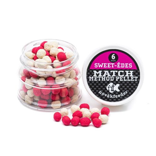 NovákFeeder Match Method Pellet 6mm Pink- Fehér