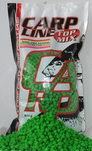 TOP MIX Carp Line Fluoro etető pellet, Zöld Lucerna