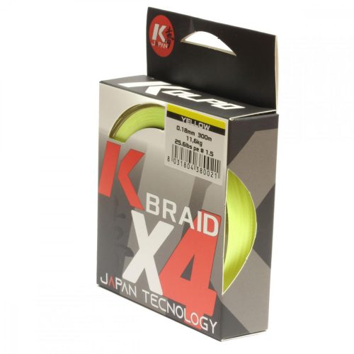 KX4 BRAID YELLOW 300M 0,26MM 14,1KG