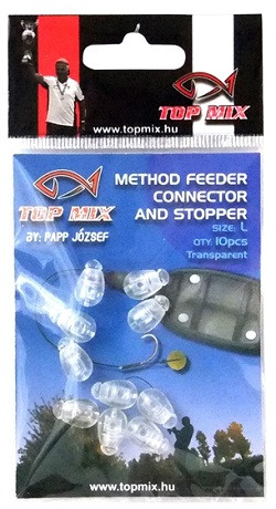 TOP MIX Method Feeder gyorskapocs, fluo clear "L"